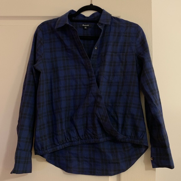 Madewell Tops - NWOT Madewell High-Low Plaid Top